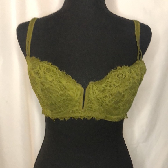 AUDEN green lace Balconette coverage unlined bra. Size 34 DD. - Picture 2 of 7